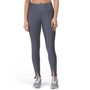 Peloton Leggings Sz M grey slit leg front grey high waist